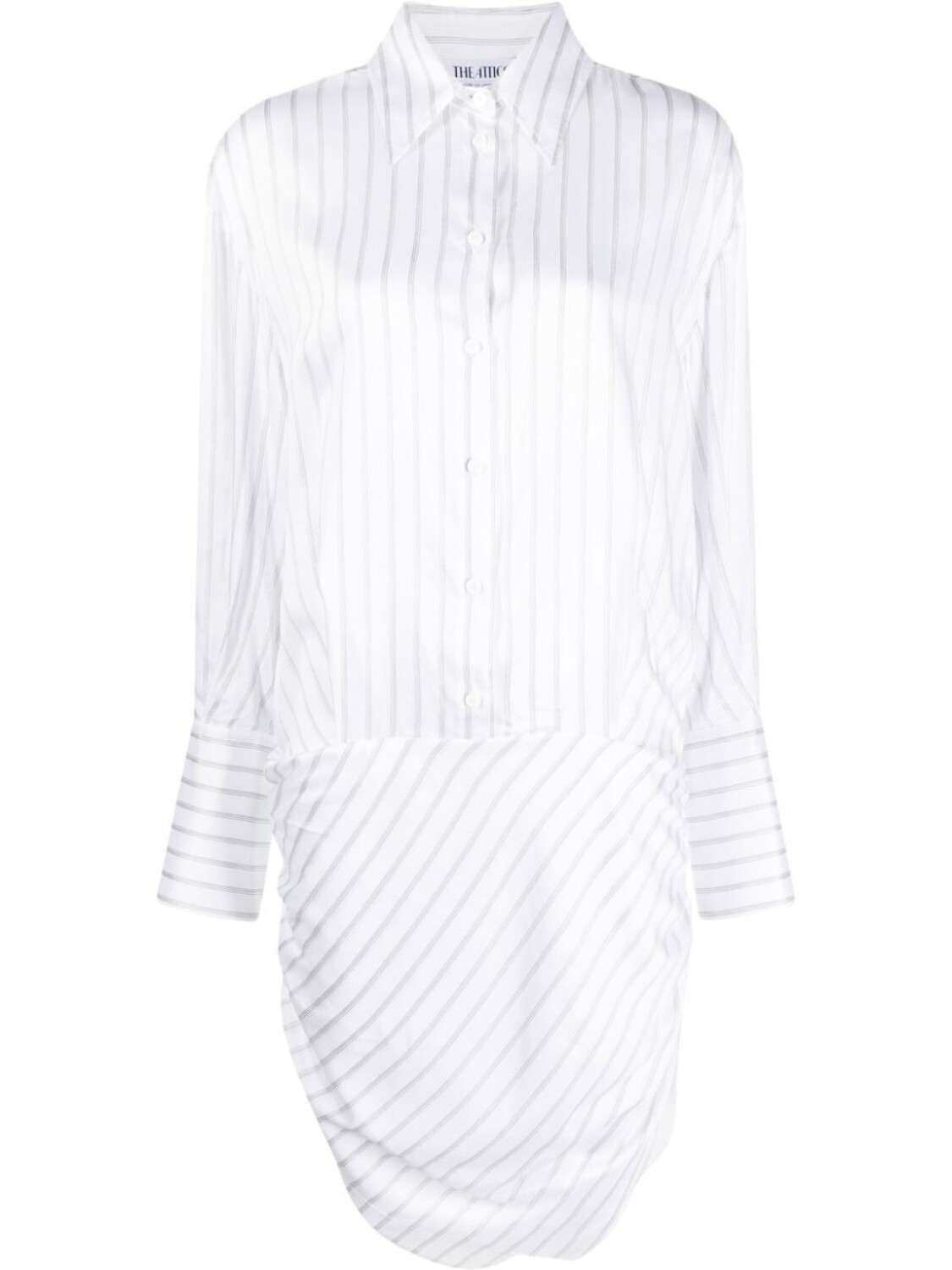 

The Attico Hatty striped shirtdress, белый