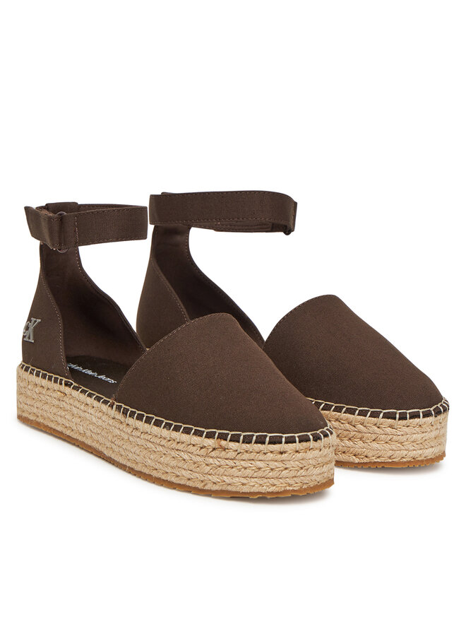 Эспадрильи Flatform Espadrille Sling Mg YW0YW01735 Calvin Klein Jeans, коричневый — фото 2