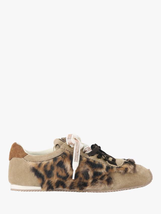 Islington Bow Faux Fur кроссовки в леопардовом принте Kurt Geiger London, Brown/Multi