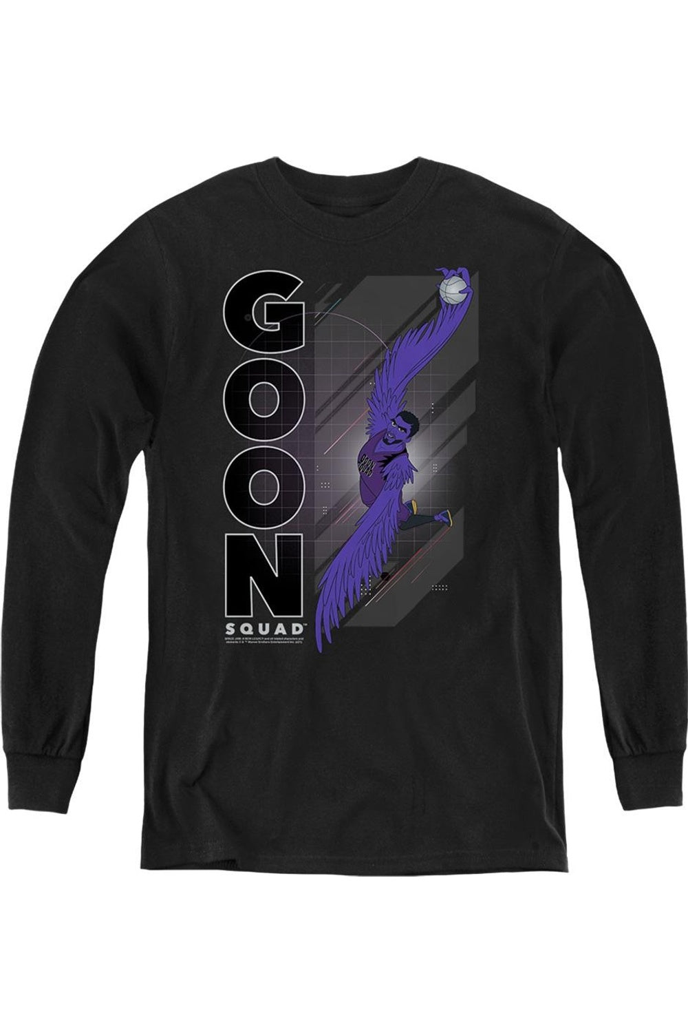 

Space Jam 2: Бровь Молодежная толстовка с длинным рукавом Gildan, черный