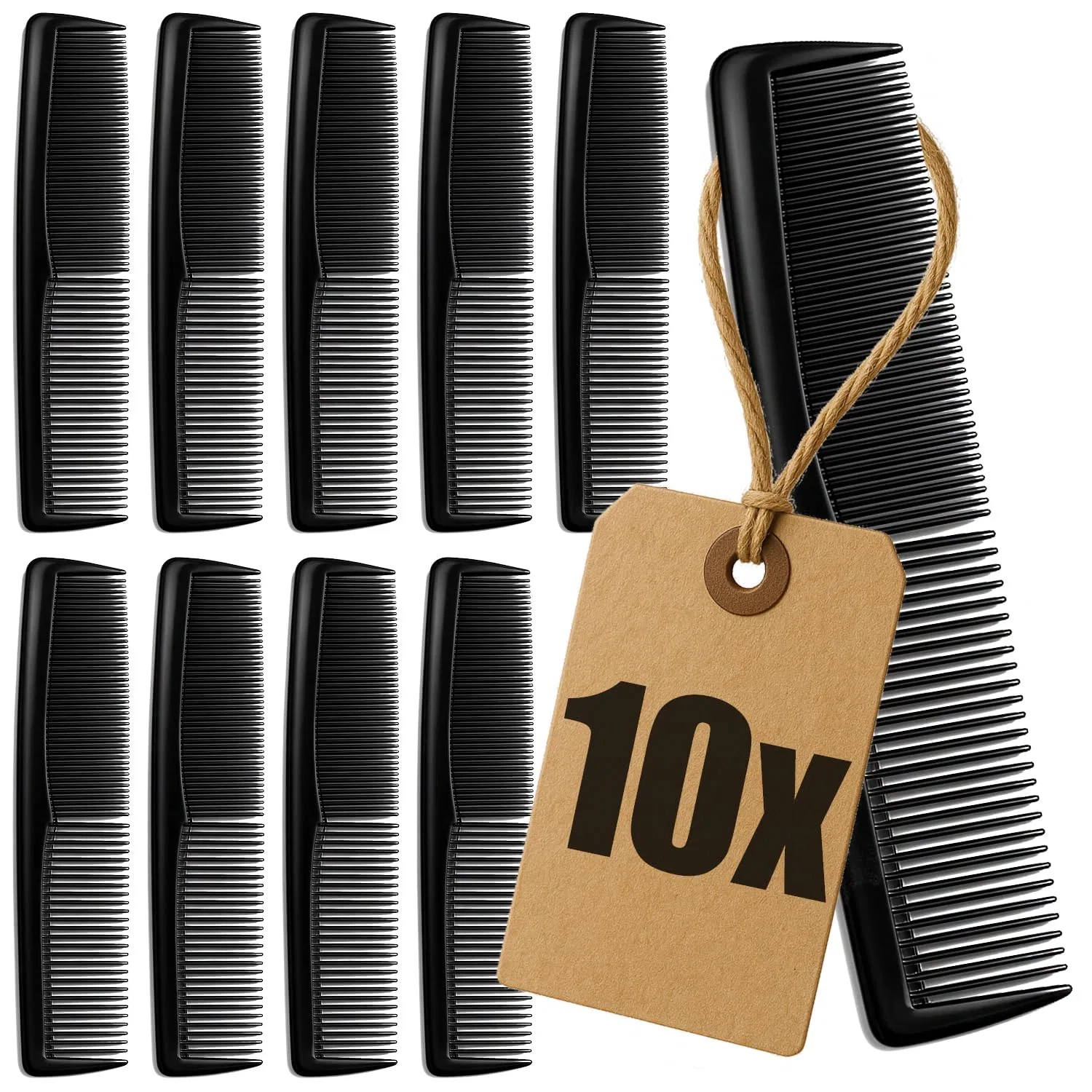 Набор из 10 карманных расчесок «COM-FOUR» Com-Four, 010 Pieces - Black