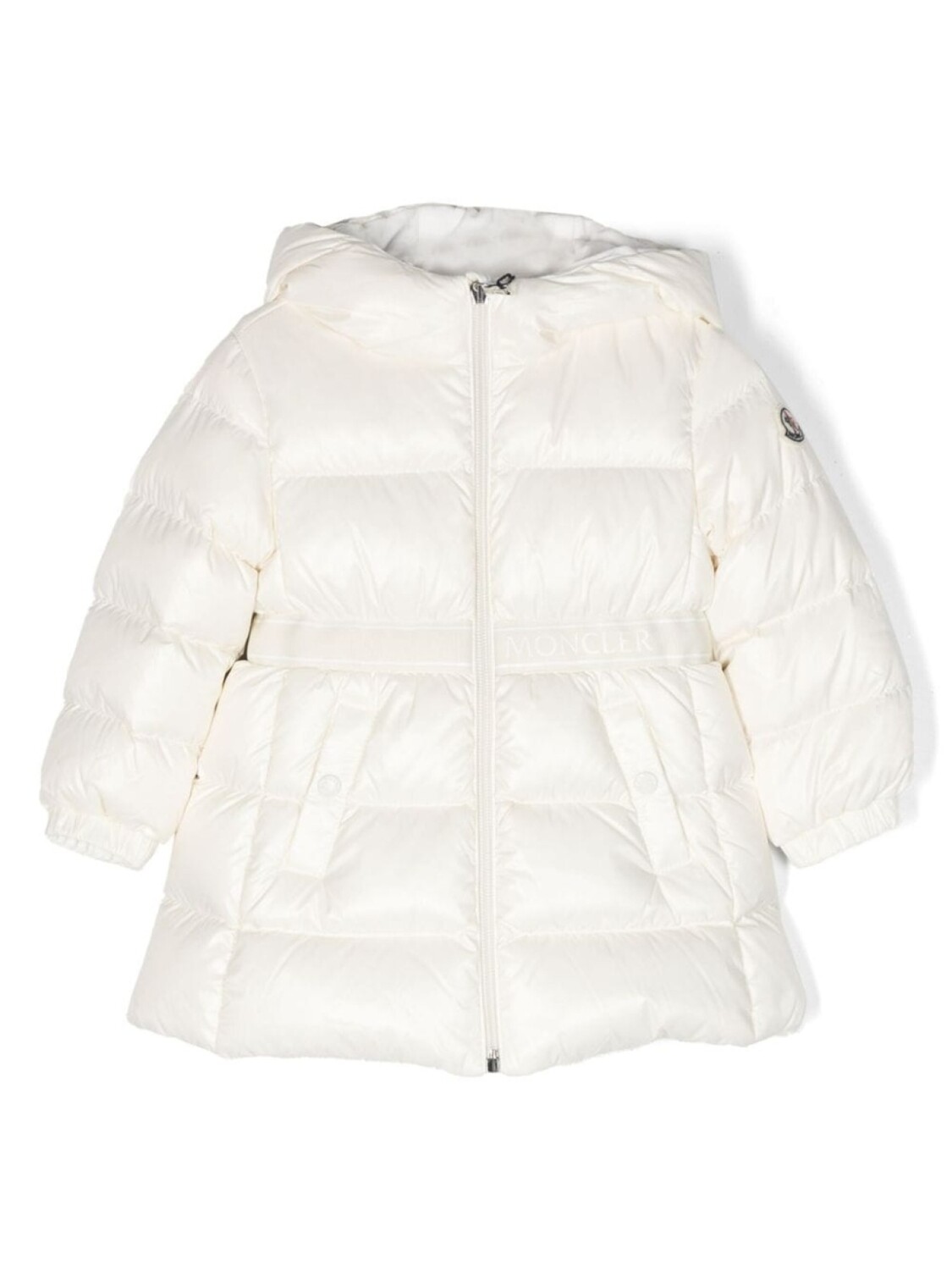 

Moncler Enfant длинный пуховик Alis, белый