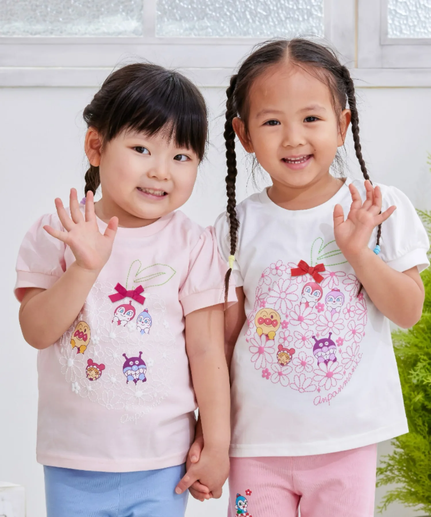 Детская футболка с объемной лентой и яблоком Anpanman Kids Collection Off-white — фото 2