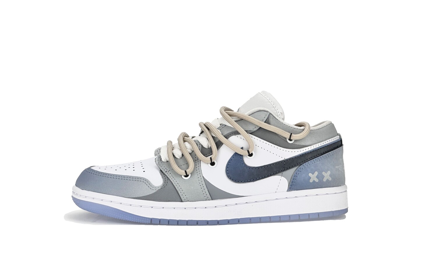 

Кроссовки Air Jordan 1 Vintage Basketball Shoes Women's Low-top Light Gray, светло-серый