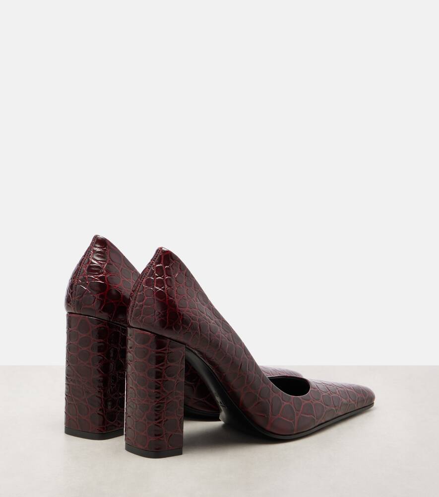 Туфли-лодочки Pointy 90 из кожи с эффектом крокодила Alaïa, Rouge Grenat — фото 2