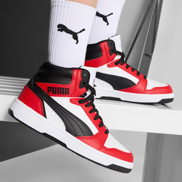 Кроссовки средней высоты для больших детей Rebound V6 Puma, белый — фото 2