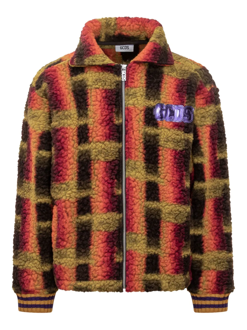 

Куртка на молнии с фактурой "тедди" Gcds, коричневый