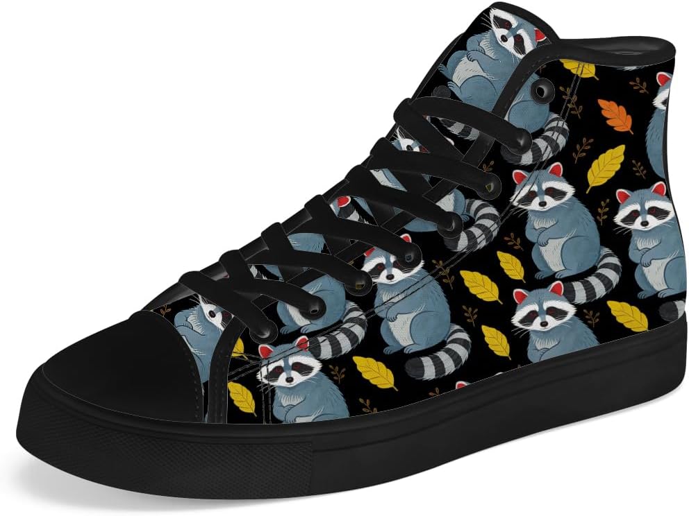 

Мужские и женские высокие кеды из ткани с мехом енота, высокие кроссовки на шнуровке, повседневная обувь Chebing, черный