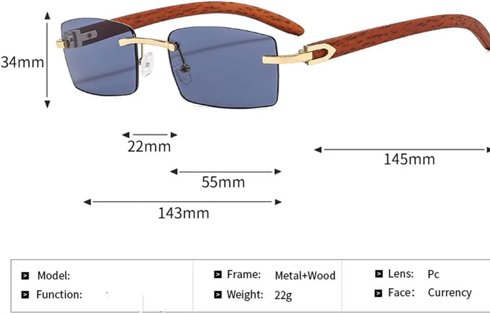 

Мужские солнцезащитные очки в стиле ретро без оправы, маленькие женские солнцезащитные очки для активного отдыха, очки с защитой от УФ-излучения UV400 TKKTLLT, Black