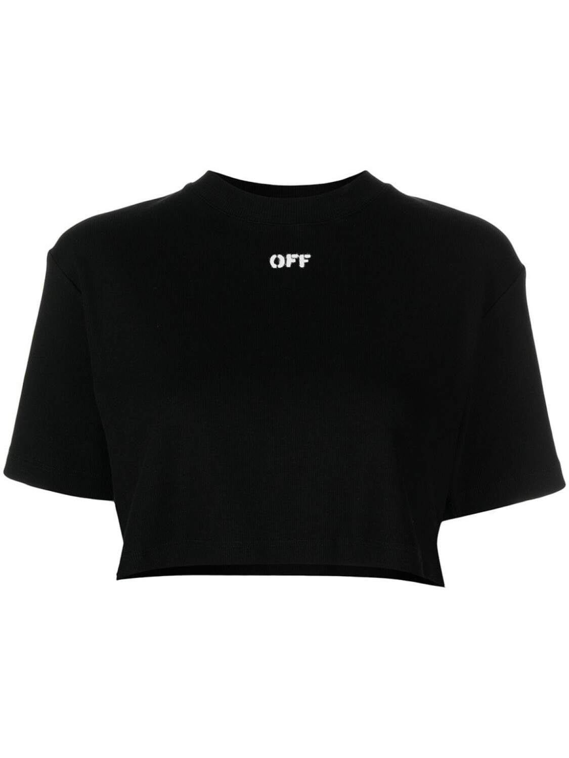 

Off-White укороченная футболка с логотипом, черный