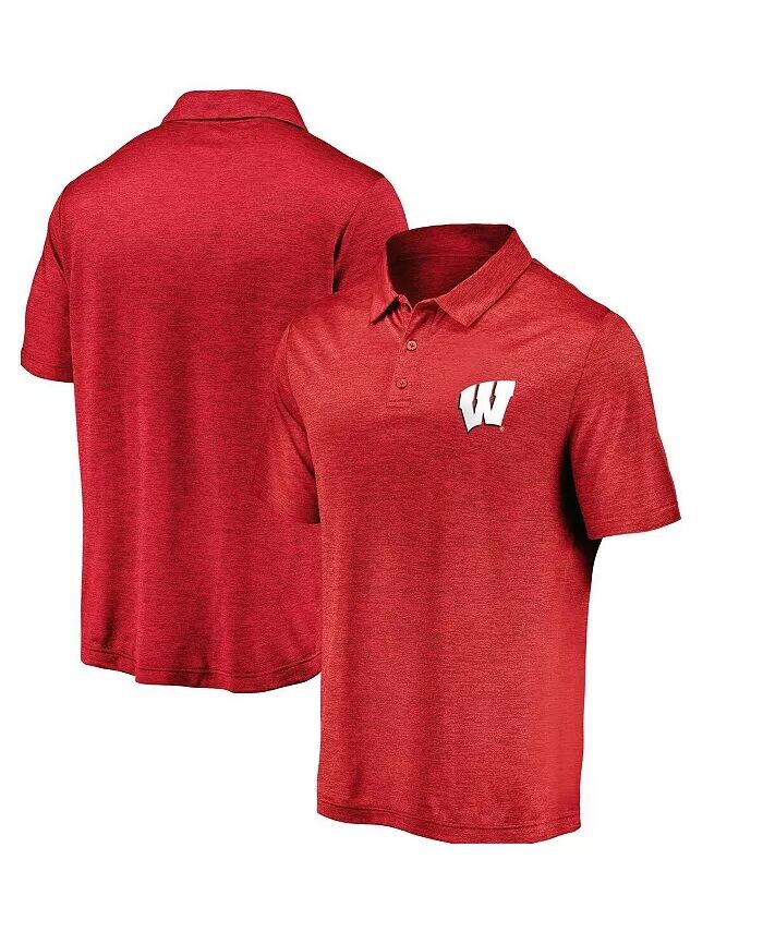 

Мужская рубашка-поло в полоску с логотипом Red Wisconsin Badgers Primary Fanatics