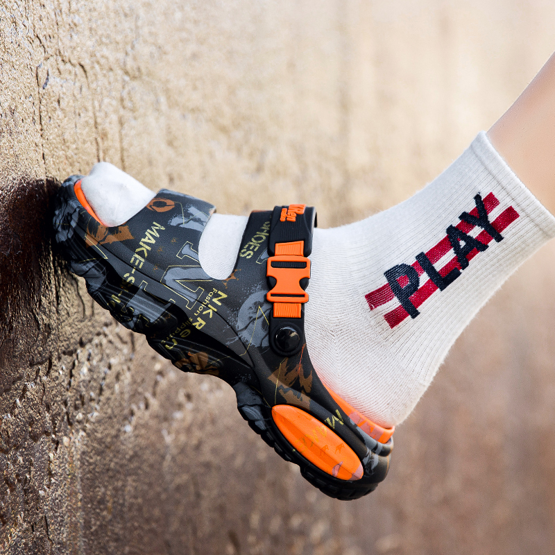 CariteSport Пляжные сандалии мужские черно-оранжевые, цвет Black Orange — фото 2