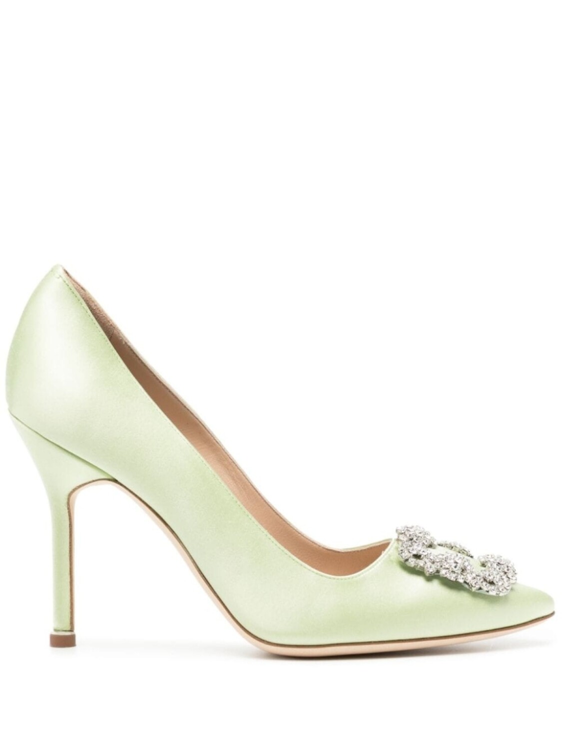 

Manolo Blahnik атласные туфли Hangisi 90, зеленый