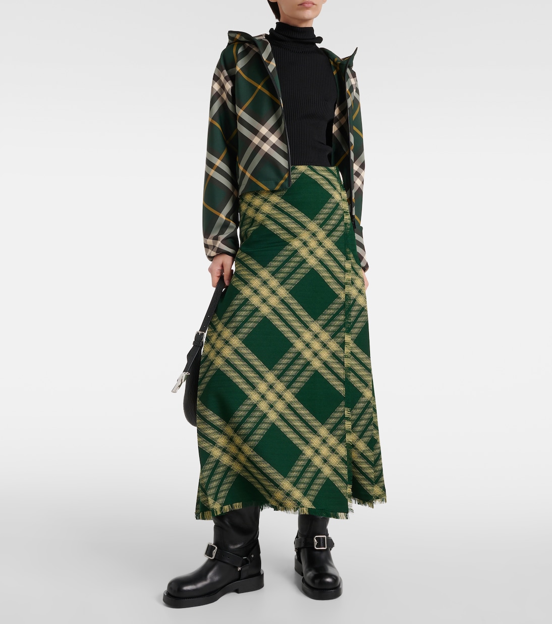 Юбка Burberry, женская, шерстяная, клетчатая, Primrose Ip Check, коричневый — фото 2