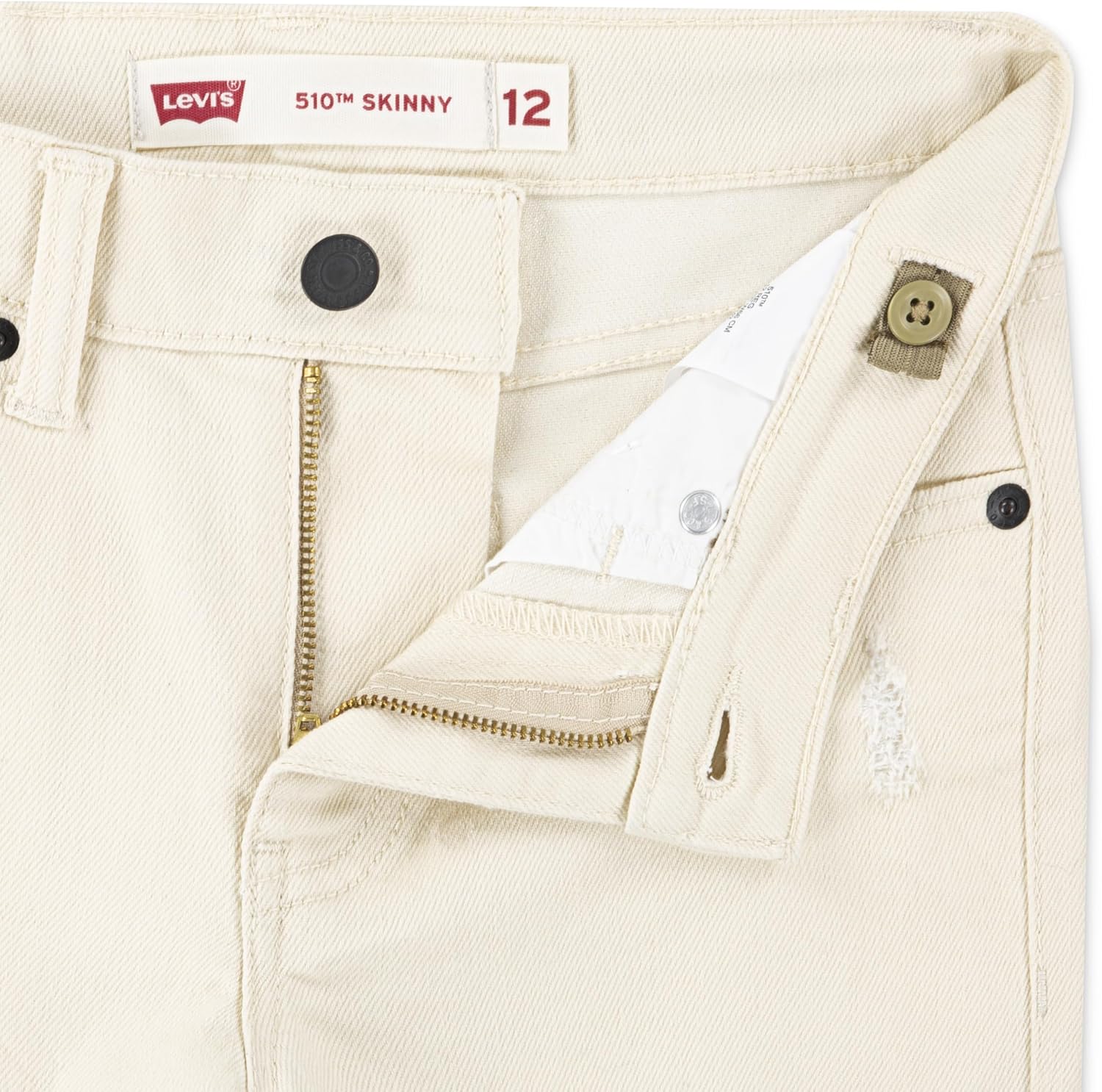 Джинсы Levi's Boys 510 Skinny Fit Destructed, Pale Khaki — фото 3