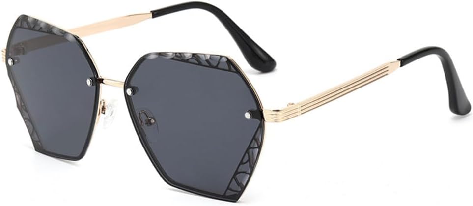 

Солнцезащитные очки без оправы 2027 года для женщин и мужчин, винтажные, металлические, с защитой от УФ-излучения (UV400), линзы с защитой от морского прибоя MTZJH, C1