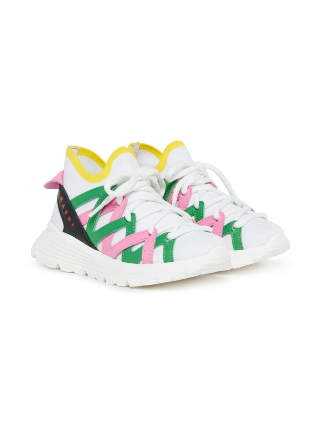 

Кроссовки с полосками Marni Kids, белый