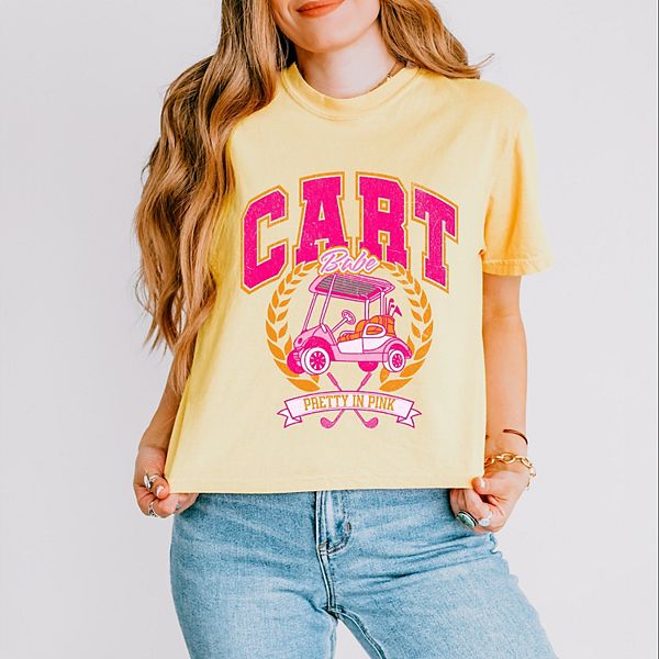 

Футболка Golf cart babe boxy crop top Simply Sage Market, Butter, Зеленый, Футболка Golf cart babe boxy crop top Simply Sage Market, Butter