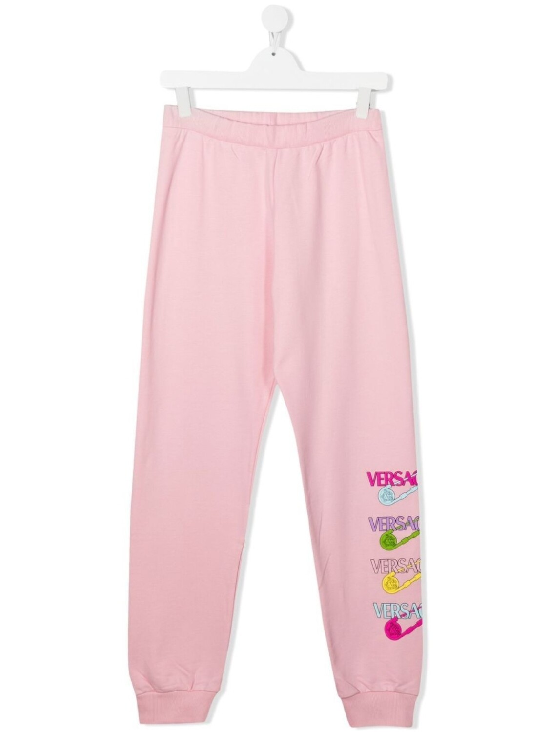 

Versace Kids спортивные брюки с логотипом, розовый