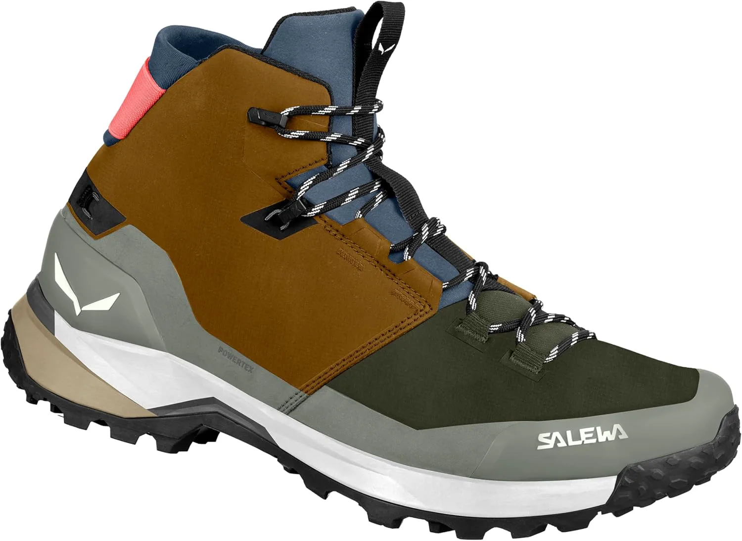 Водонепроницаемые трекинговые ботинки Salewa Puez Mid Powertex для мужчин, для походов и треккинга, золотой — фото 4