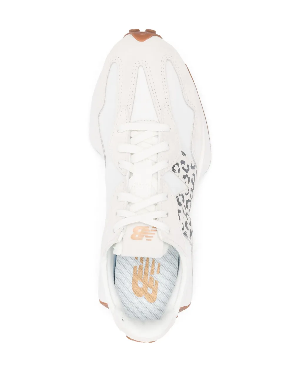 Кроссовки 327 с леопардовым принтом NEW BALANCE, нейтральный — фото 4