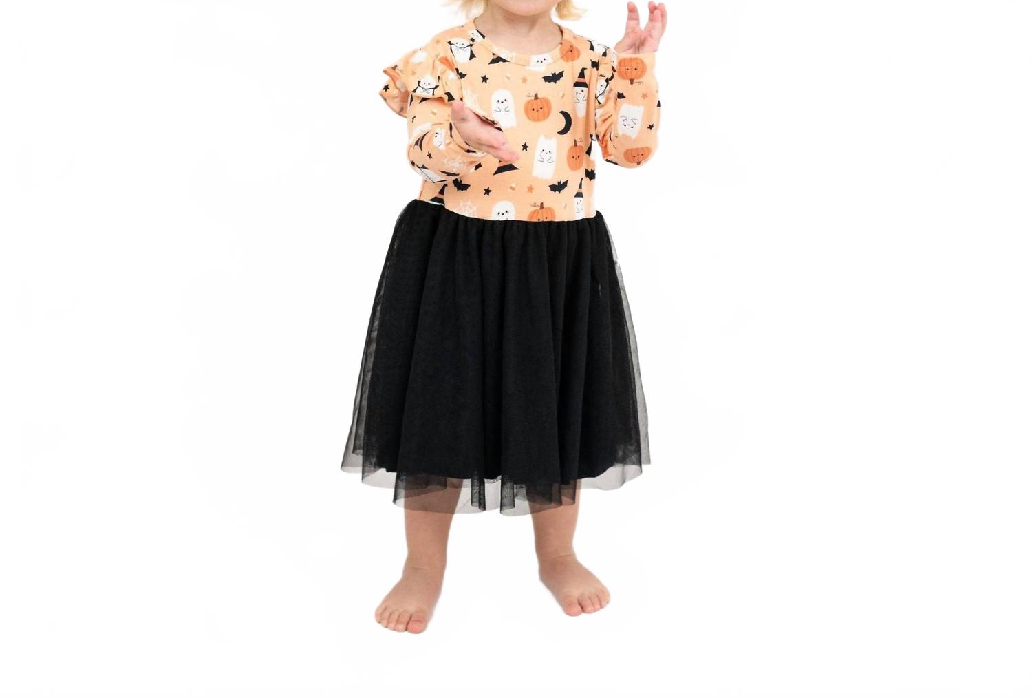 

Платье для девочек на Хэллоуин, светящееся в темноте, с рюшами, оранжевое/многоцветное, для девочек Emerson And Friends, оранжевый/мультиколор