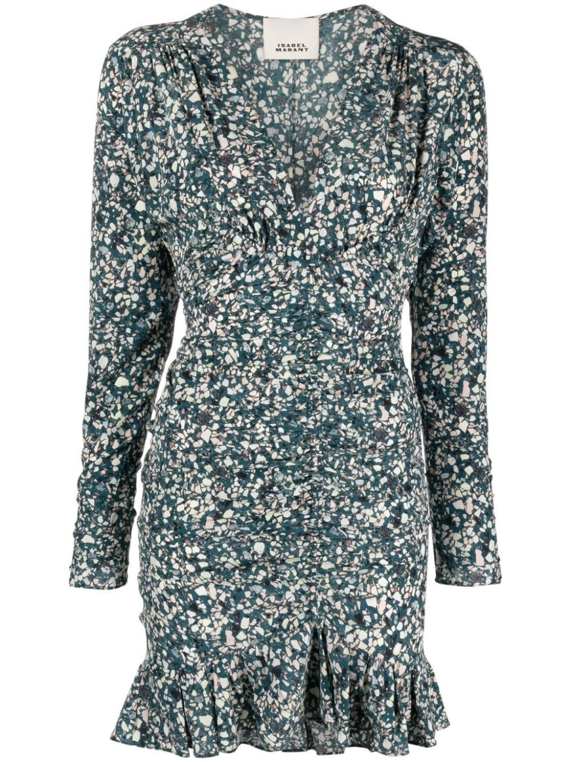 

ISABEL MARANT платье мини со сборками, синий