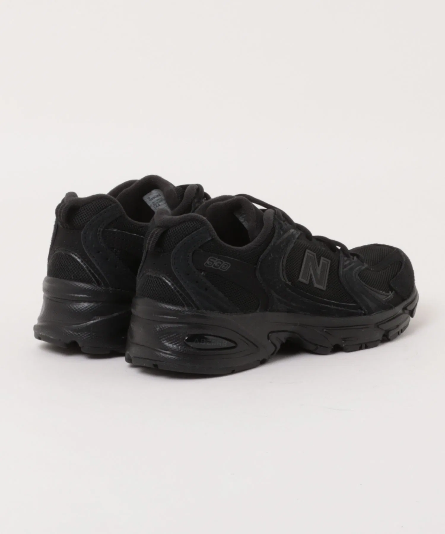 Мужские кроссовки New Balance U530 из натуральной кожи чёрные — фото 2
