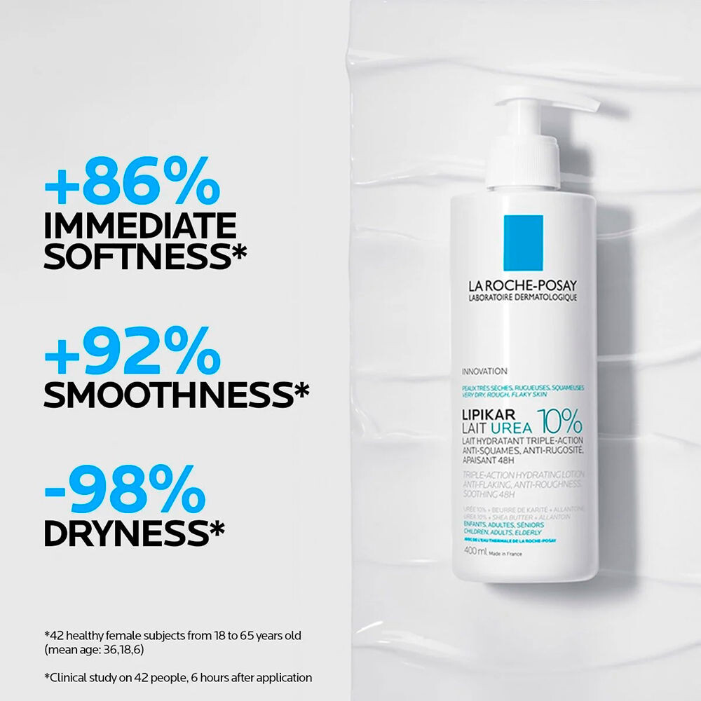 Увлажняющий крем для тела Lipikar Lait Urea 10+ Loción Corporal La Roche Posay, 400 мл — фото 3