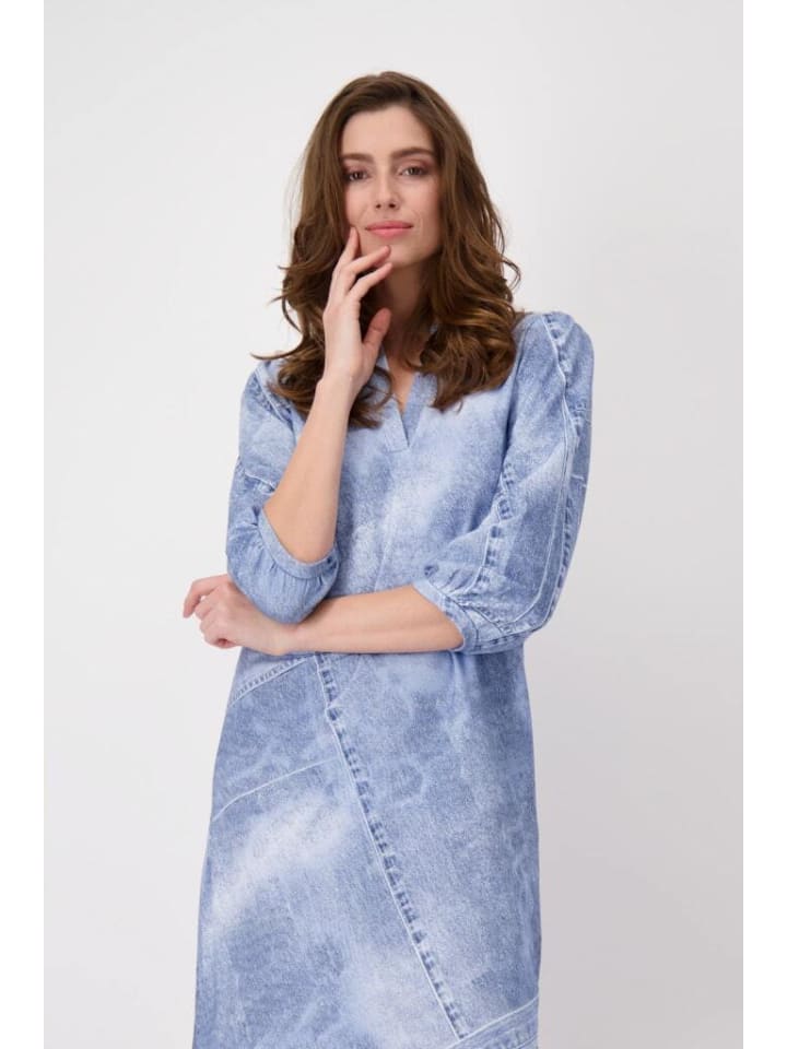 

Платье до колена monari Kleid, цвет indigo gemustert
