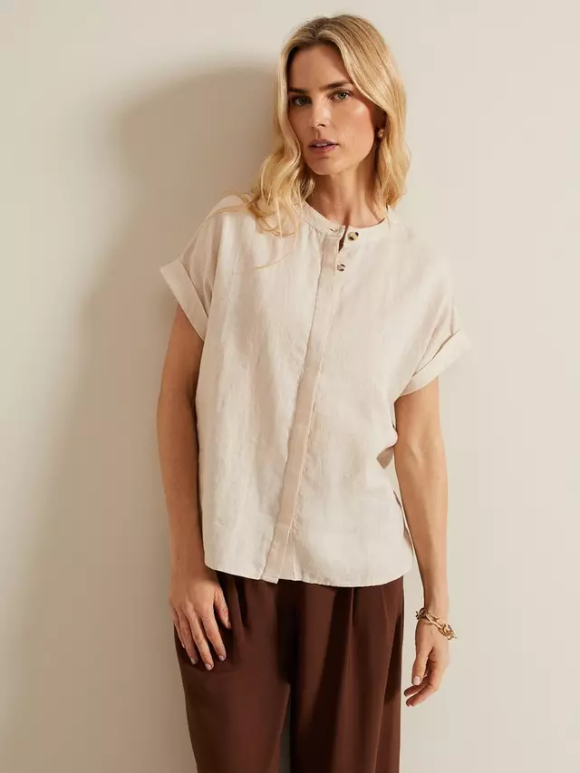 

Рубашка Phase Eight Kelsie Linen, цвет neutral