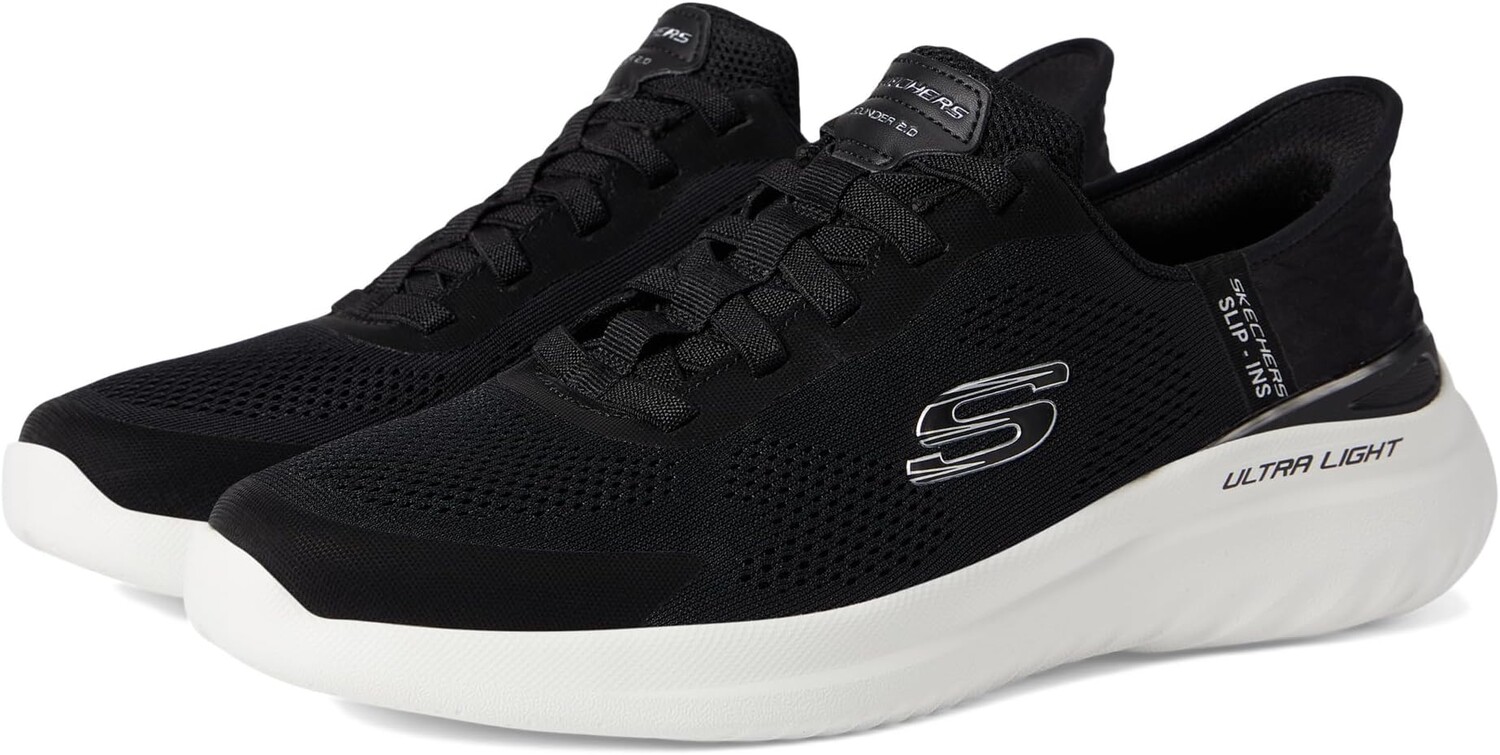 

Кроссовки Bounder 2.0 Emerged Hands Free Slip-Ins SKECHERS, цвет Black/White