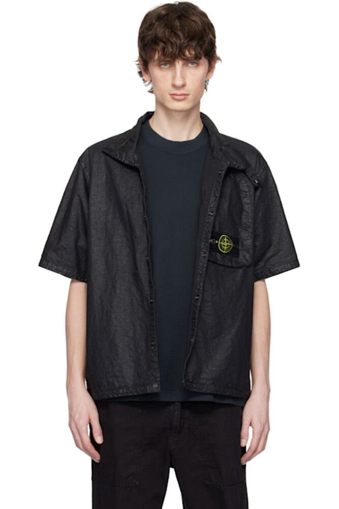 

Черная рубашка Panama-TC из органического нейлона Stone Island