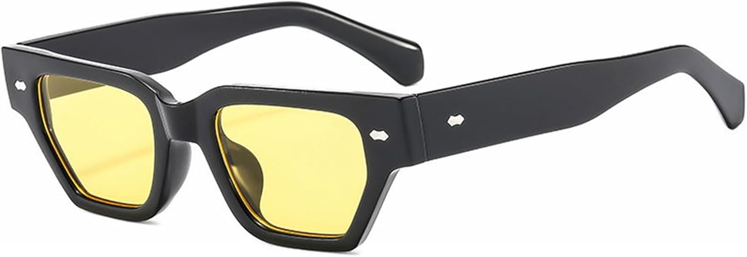 

Прямоугольные солнцезащитные очки для женщин, ретро-модные в стиле Y2K, квадратные черные, панк-очки для мужчин, трендовые солнцезащитные очки с градиентным переходом цвета Generic, C5