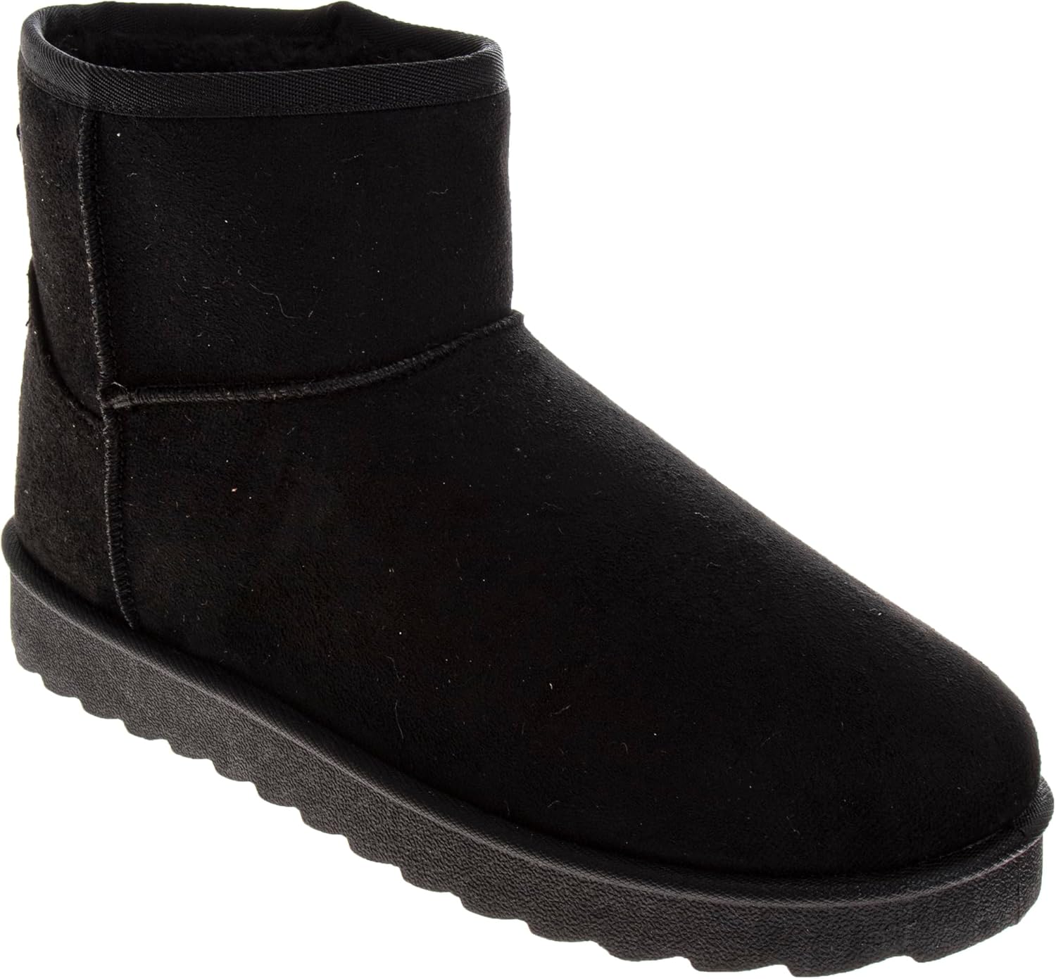 

Мужские уютные ботинки на снег Avalanche с замшевой отделкой, меховой подкладкой, теплые зимние, с стелькой из памятью формы и противоскользящей подошвой для взрослых, черный