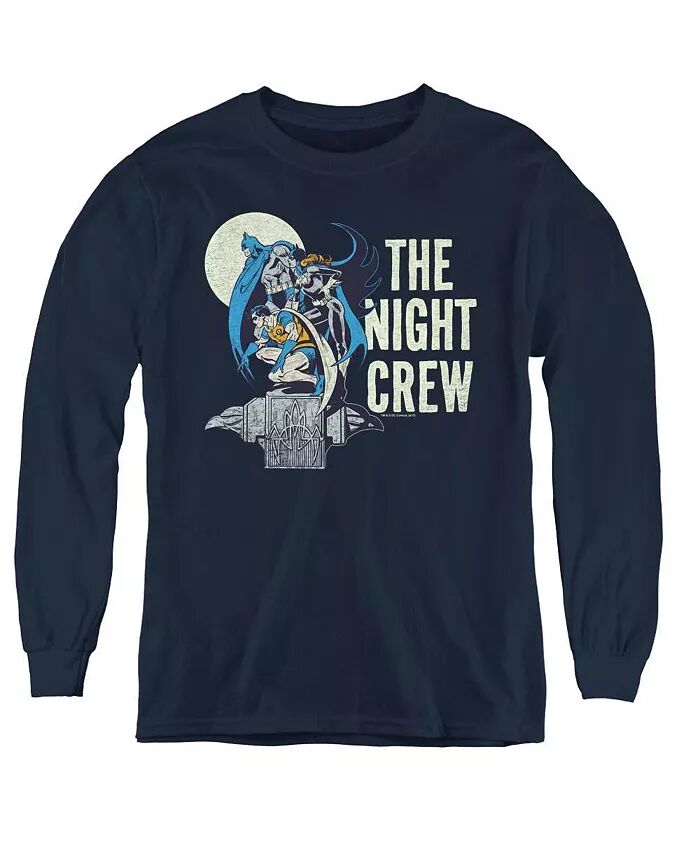 

Свитшот с длинным рукавом Night Crew для мальчиков DC Comics, синий
