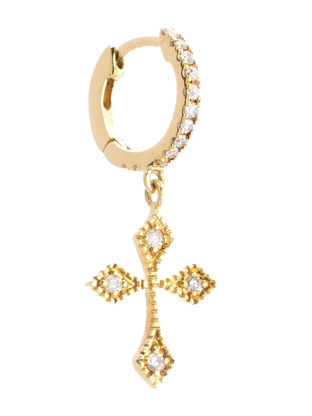 

Серьга Baby Cross из желтого золота с бриллиантами DE JAEGHER, золотой