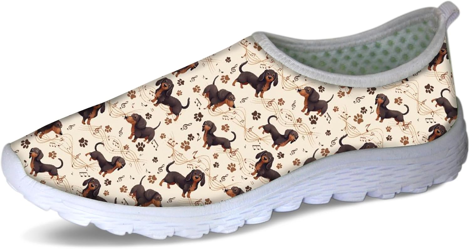 

Мужские кроссовки Forchrinse Green Palm Leaves, легкие, без шнурков, дышащие, для работы, спортзала и путешествий, Dachshund Paw Print