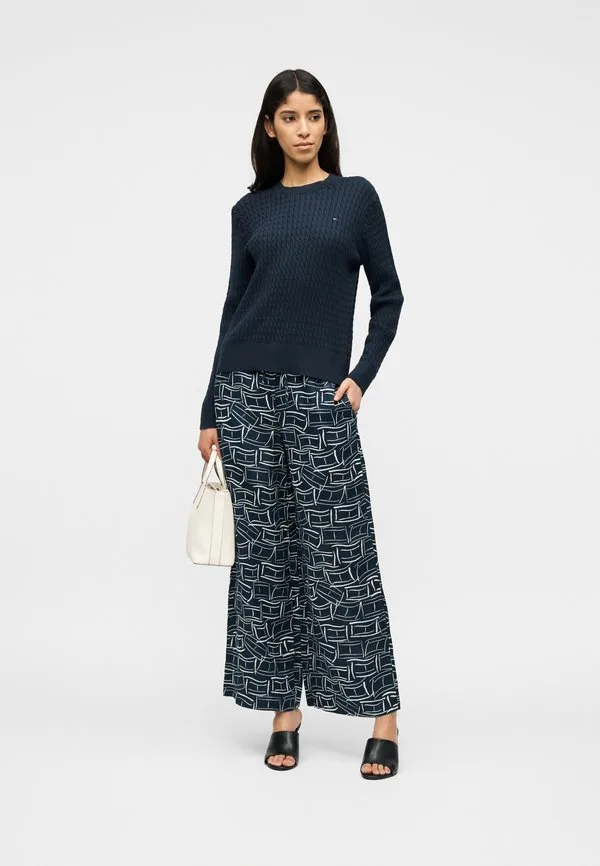 Свободные широкие брюки из чистого льна Tommy Hilfiger, Dark Night Navy — фото 2
