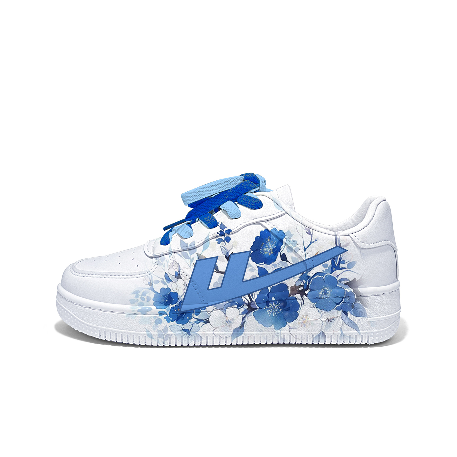 

WARRIOR Амортизирующие износостойкие легкие низкие скейтерские кроссовки унисекс бело-голубые, цвет White Blue