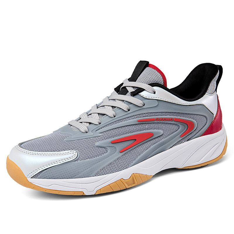 

Амортизация, дышащие, легкие низкие кроссовки для бадминтона men's AD, серо-красный