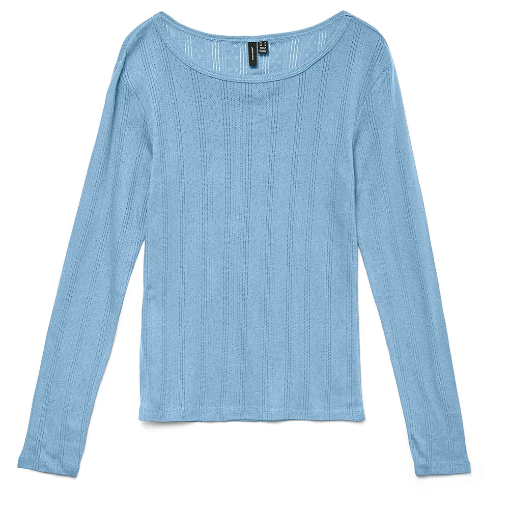 

Лонгслив Vero Moda Lisa Pointelle, синий