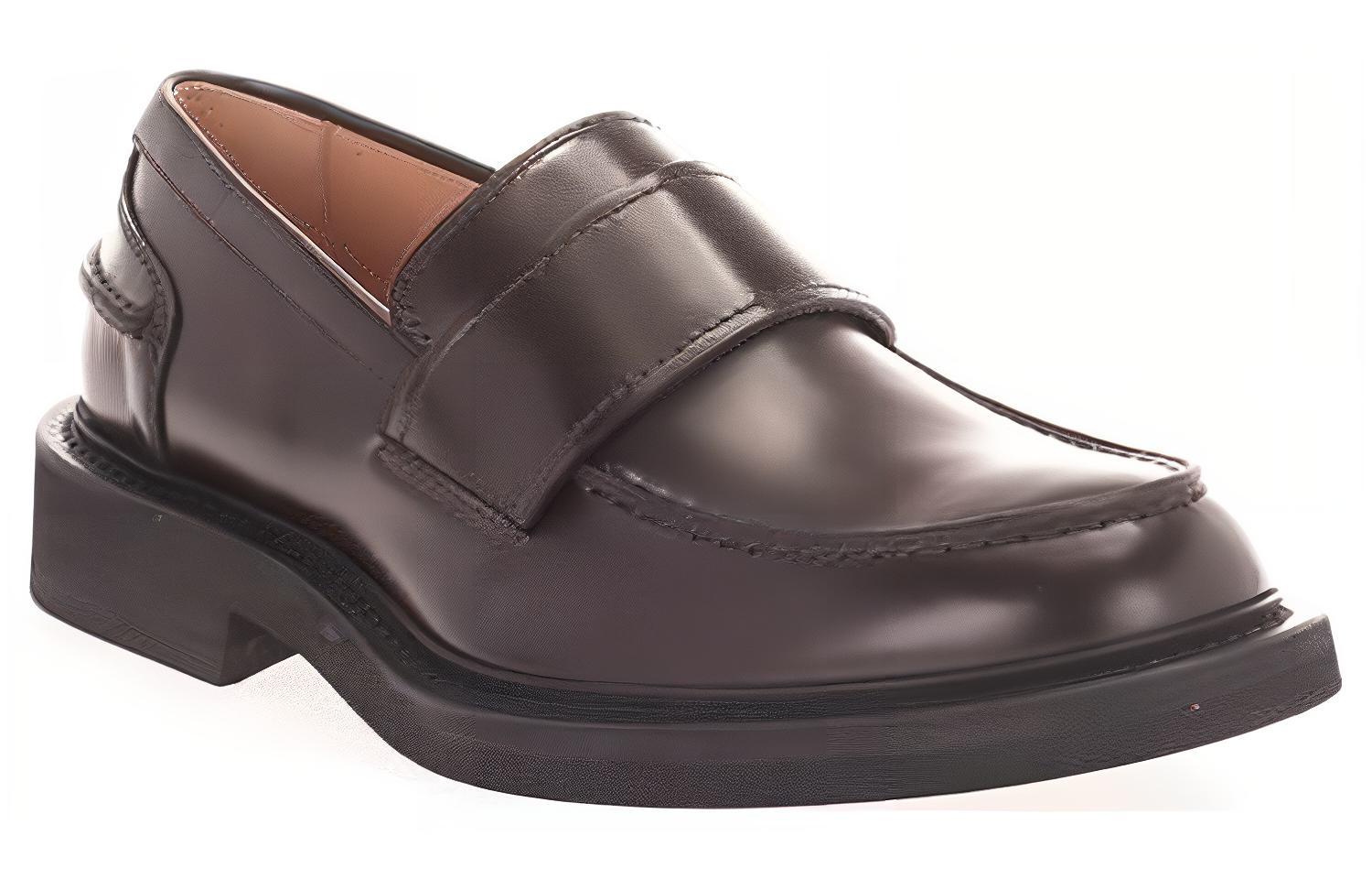Классические лоферы из замши espresso Bottega Veneta, коричневый — фото 4