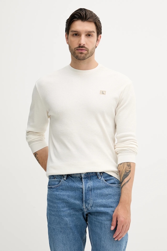 

Лонгслив Calvin Klein Jeans, бежевый