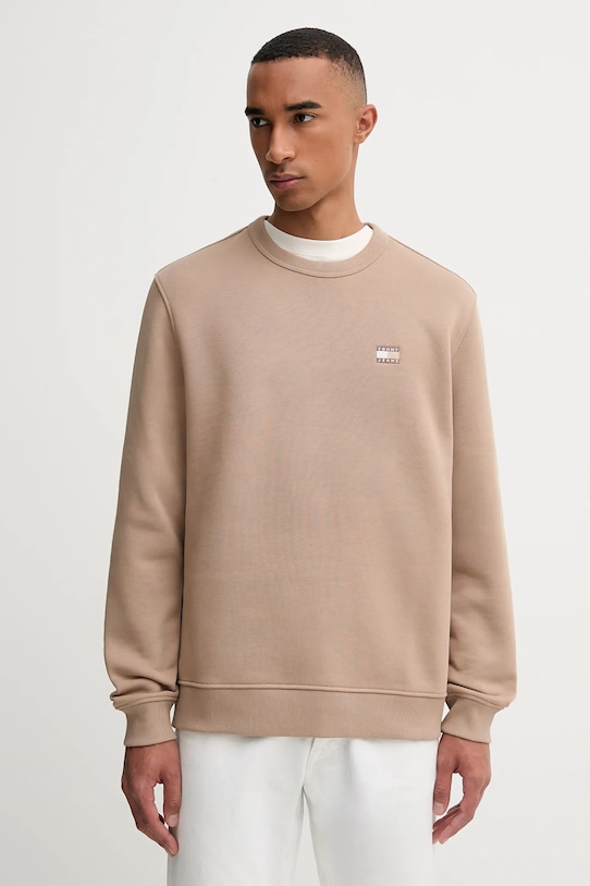 

Хлопковая толстовка Tommy Jeans, бежевый