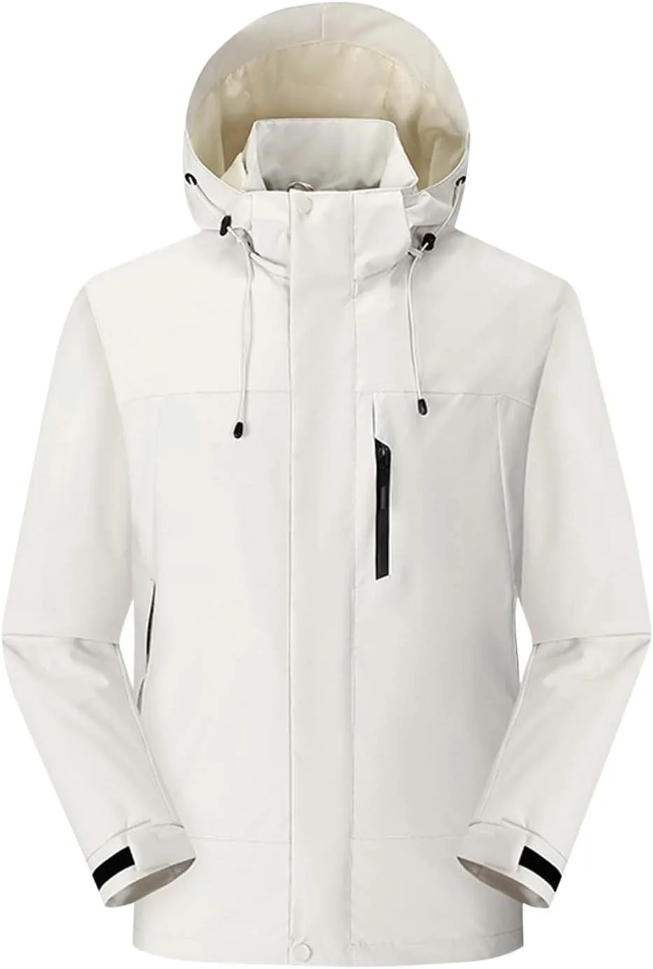 Мужская куртка от дождя Waterproof, Plus Size, ветрозащитная ветровка, легкая куртка-пальто для весны и осени Generic, белый