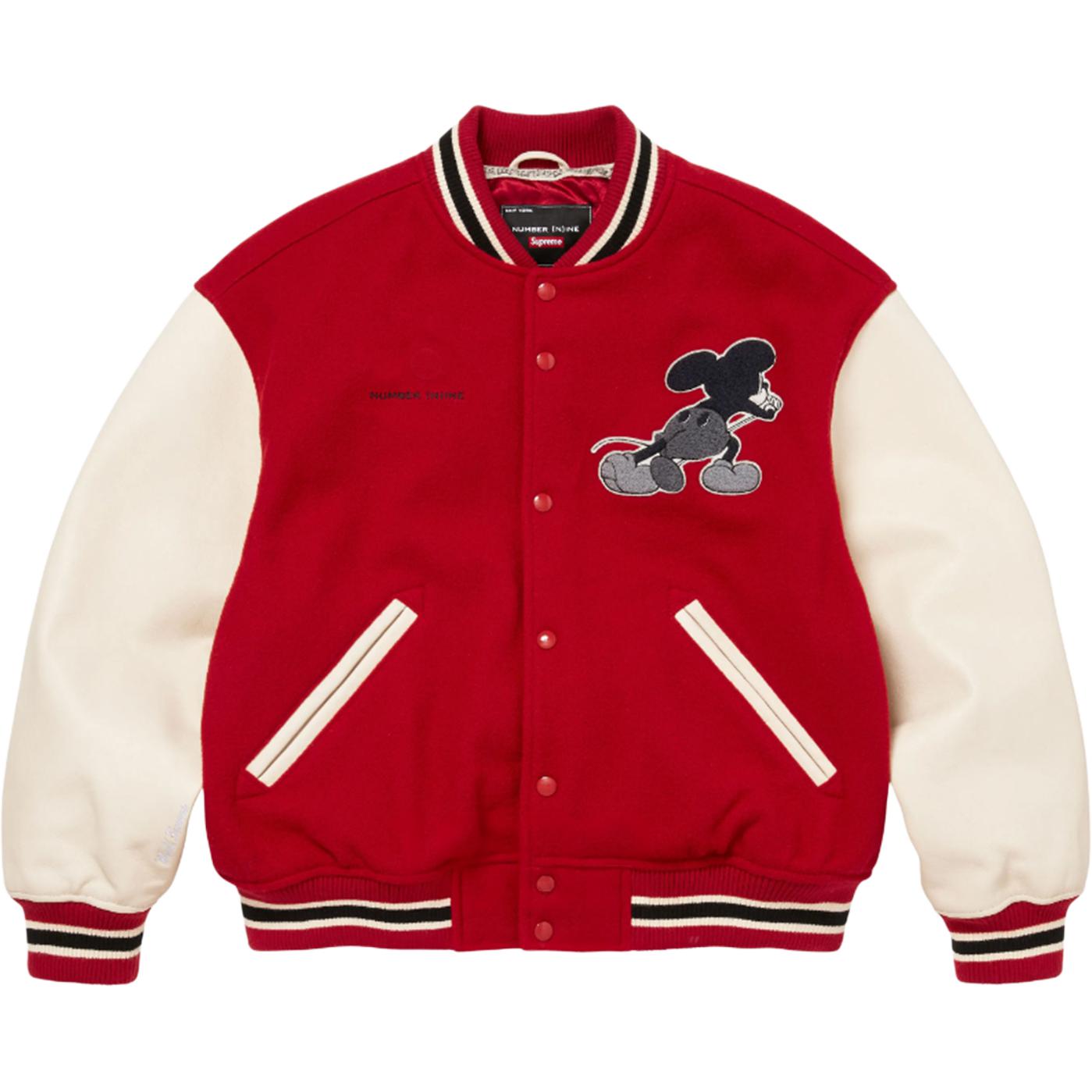 

Numbernine x, fw25 week8 varsity jacket куртка unisex Supreme, красный