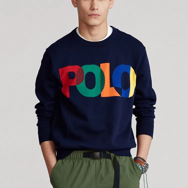 Свитер мужской синий Polo Ralph Lauren, Blue — фото 4
