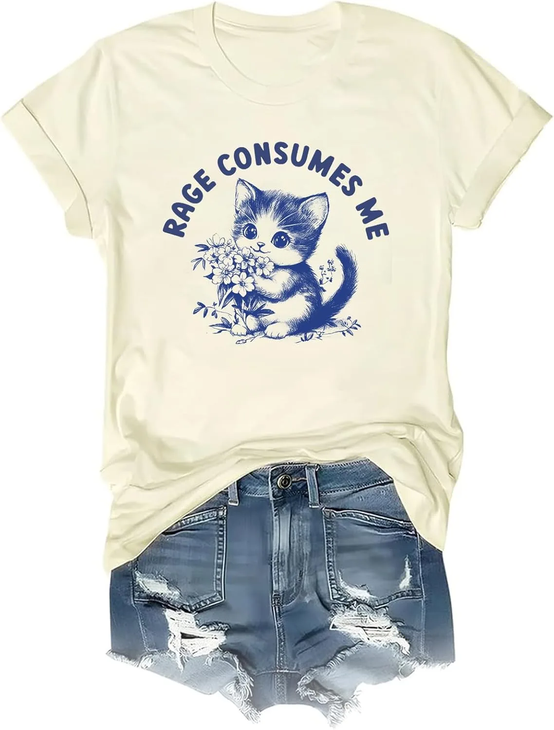 Футболка с принтом "Rage consumes me"
