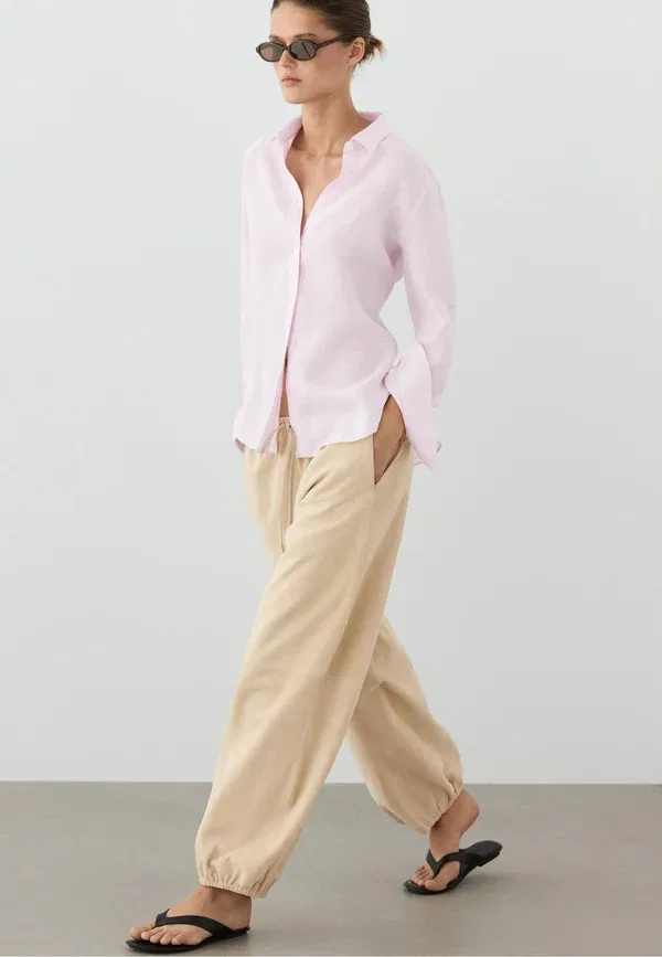 Блуза Massimo Dutti, светло-розовый — фото 2